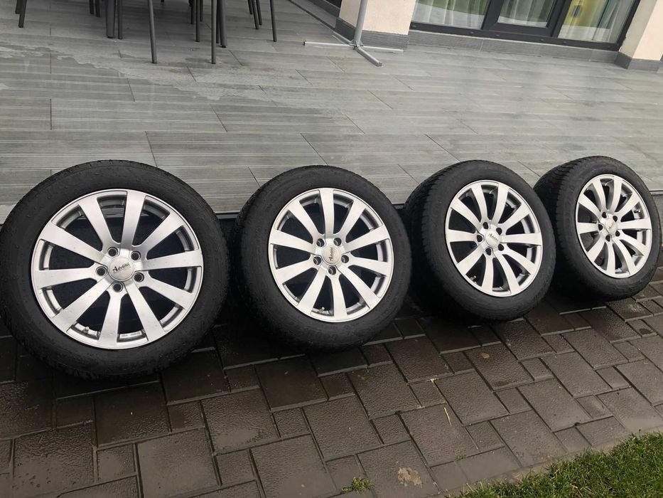 Jante pe 17"  5X112   + Anvelope Iarna  225/55/R17 Goodyear