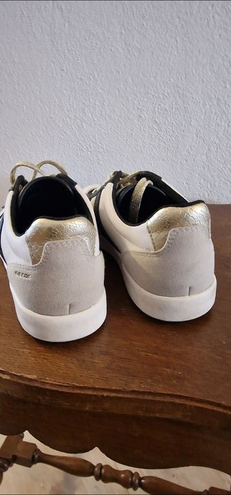 Geox respira 36 alb/negru/auriu