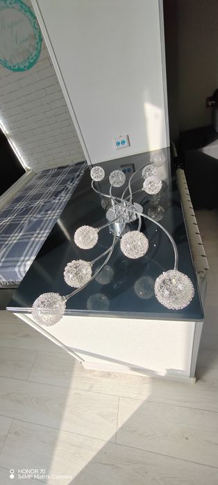 Люстра стекло метал