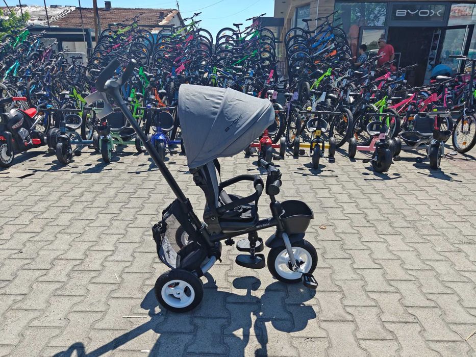 BYOX Детска триколка Flexy LUX сив