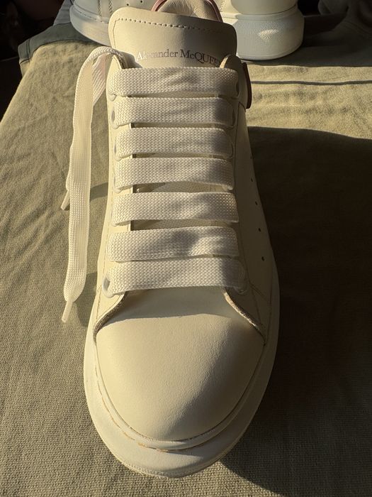 Alexander McQueen Oversized Sneaker, бели кожени кецове, размер 36.5