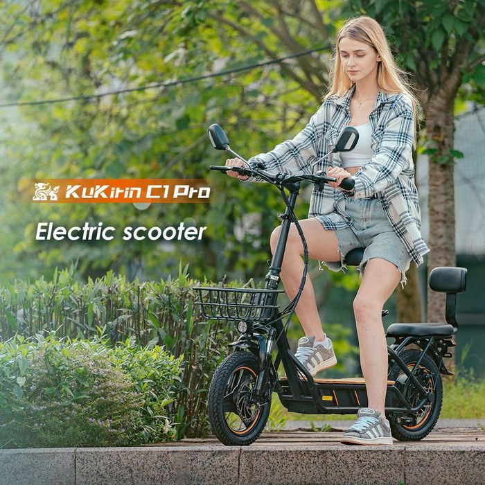Электросамокат Kukirin C1 Pro 500W — запас хода 100 км, сиденье