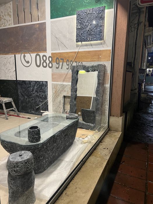 Луксозно дизайнерско огледало „Vulcano“ с LED осветление