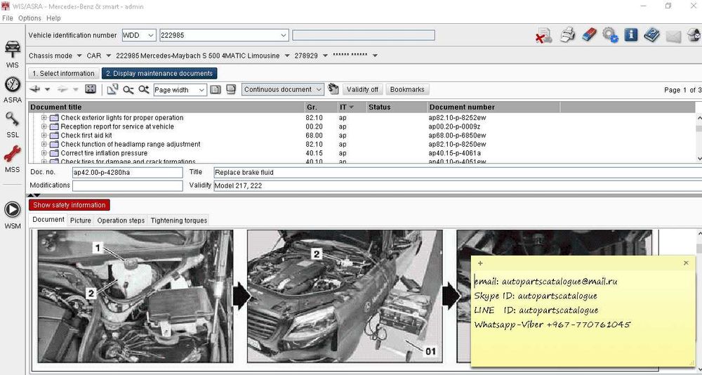 Mercedes-Benz EPC WIS/ASRA Workshop Manual 2022