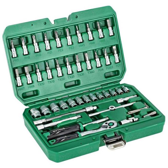 Set chei tubulare 1/4" BMC, pachet de 48 de piese, clichet 90t Stalco