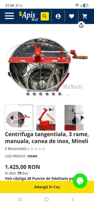 Centrifuga apicola 3 rame