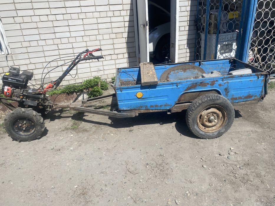 Мотоблок с прицепом