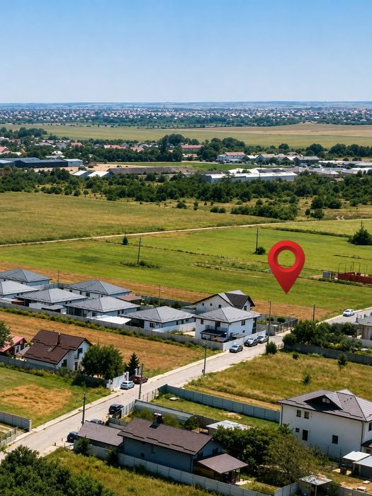 Teren 2.456 mp Zurbaua – 2 fronturi stradale | A0 la 2 km | Asfalt + utilități