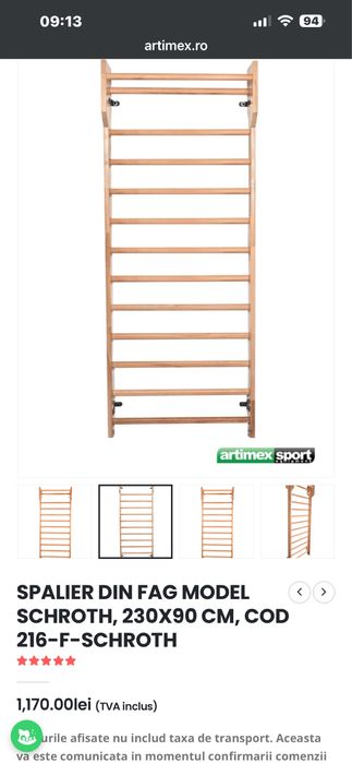 Spalier 240/86 Artimex lemn natural