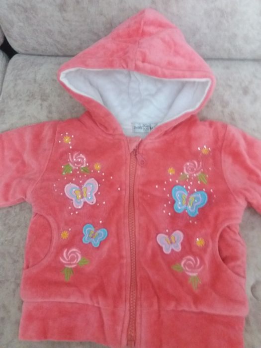 Куртка со штанишками теплая на зиму на малышку от 7 мес до 1,5года