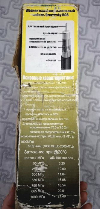 Кабель для телевизора 100м RG6.Новый.Кранштэйн настенный с градусами.