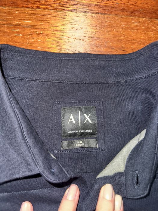 Camasa bleumarin matlasata, Armani Exchange, XL