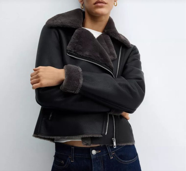 Дубленка косуха mango