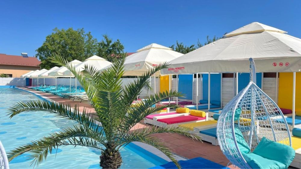 Baldachin , sezlong , plaja , pat