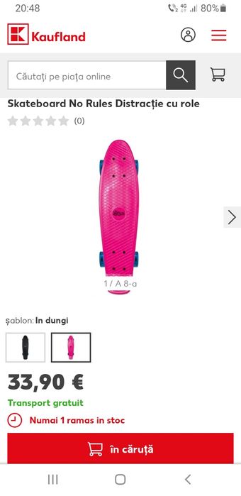 Skateboard No Rules Authentic, ca nou !