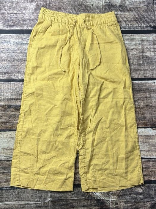 Лен брюки укороченные banana republic s-m+ футболка