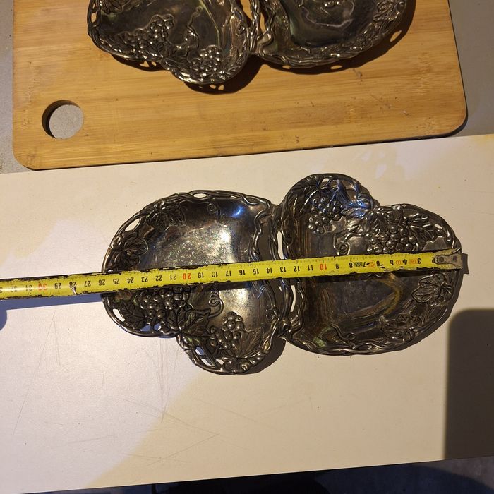 Set de 2 tavite decorative din inox