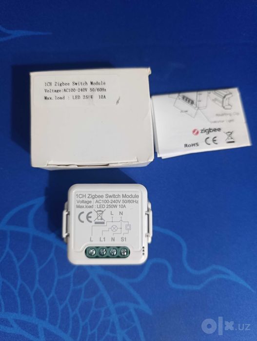 Умное Zigbee-реле 1 канал / 10A / 100–240V / модуль для света