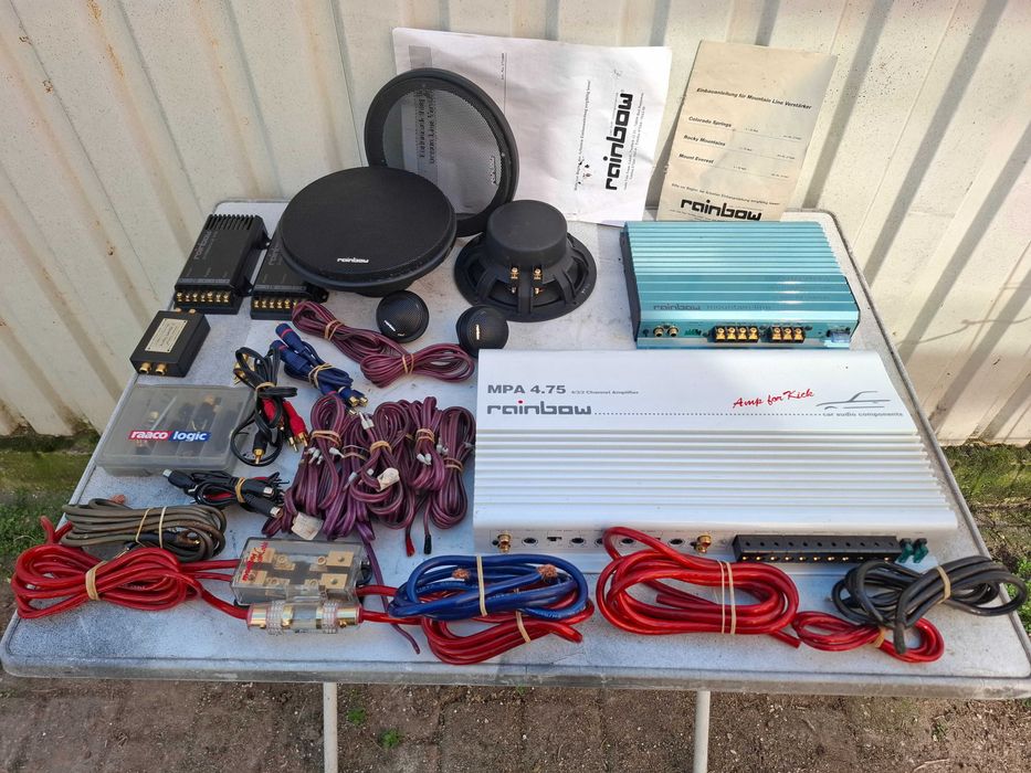 statie amplificator auto 1000w subwoofer filtru hilo condensator cablu