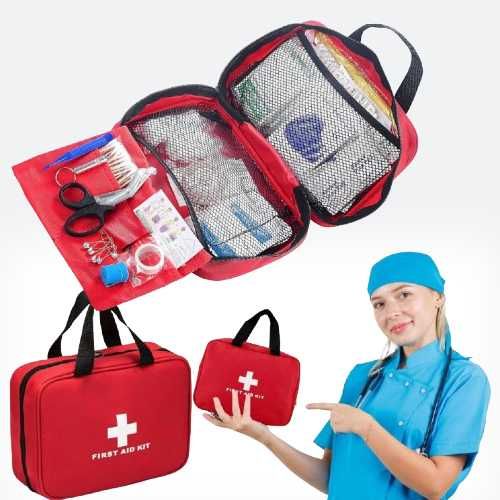 Комплект за първа помощ 173 части за път и къмпинг