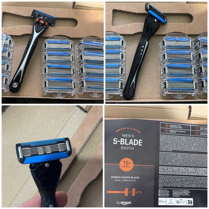 4 bucati Aparat de ras barbati + 64 rezerve Noi Sigilate