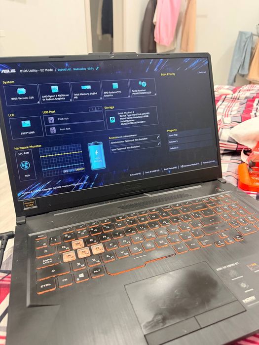 Asus tuf gaming a17 gtx1660ti 6GB, Ryzen 7 4800H(8/16) 4.2 turboboost