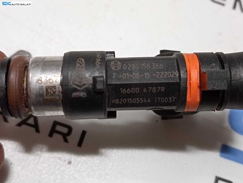 Injector Injectoare Renault Captur 0.9 TCE 2013 - 2019 Cod 0280158366 166004787R H8201505544 [M5607]