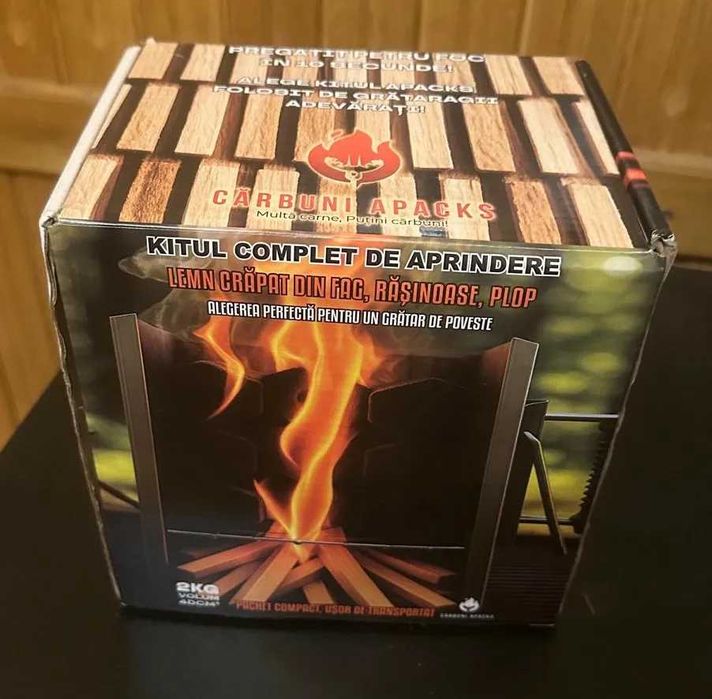 10kg carbuni COCOS si 1 Kit lemne uscate 2kg