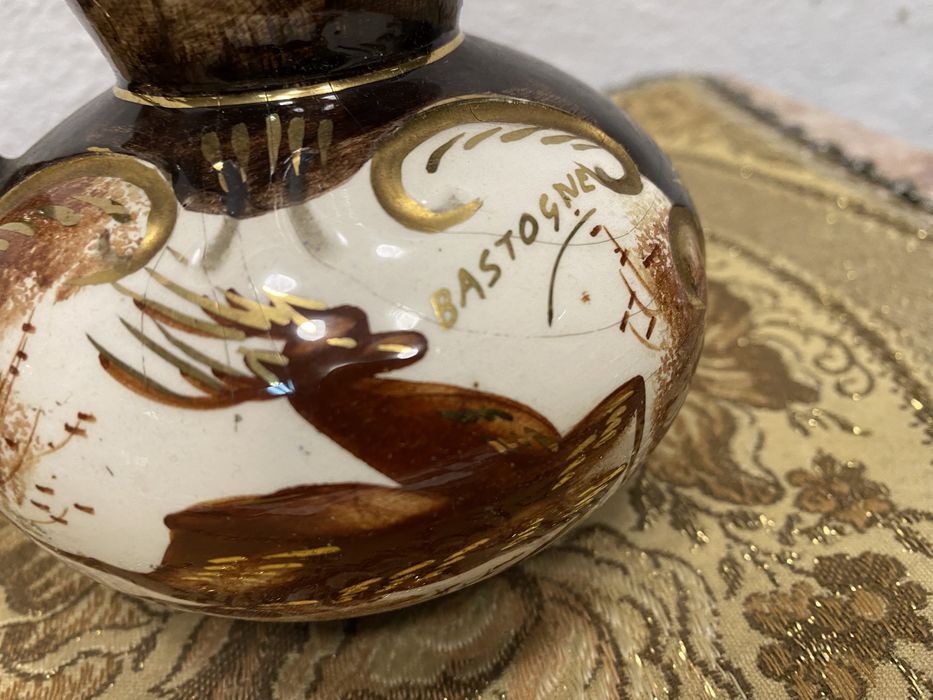 Ваза кутия Двоен сет от порцелан белгия с ловен мотив