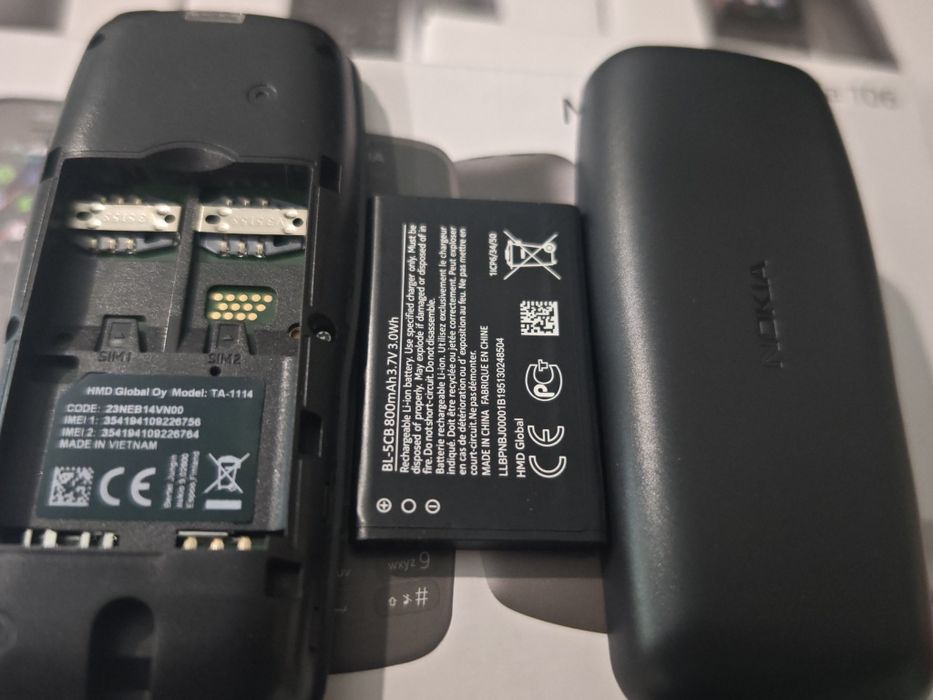 Nokia 106 , чисто нови , запечатани , БГ меню