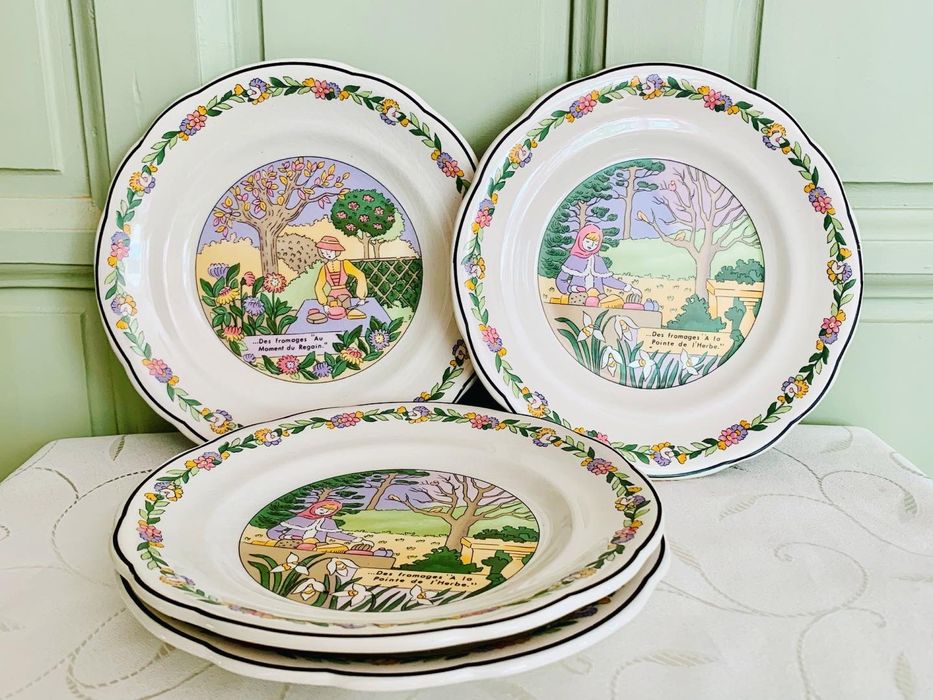 Ретро френски чинии Marie Pierre Boitard,  4 бр.