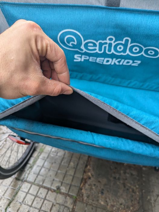 Байк трейлър, ремарке за колело за две деца - немска марка Qeridoo