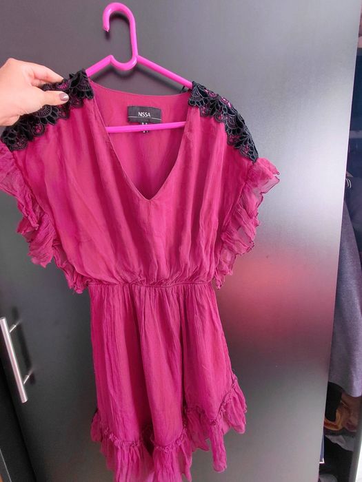 Rochie Nissa matase naturala