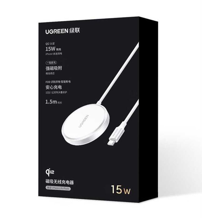 UGREEN Qi2 магнитное беспроводной зарядка 2в1 iPhone 16 Series AirPods