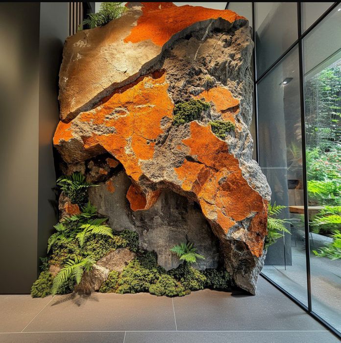 Камни , скалы, мох ,  для ландшафтногодекора.