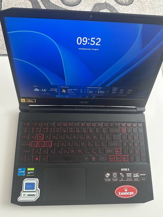 Acer Nitro 5, i5, gtx1650, 16gb