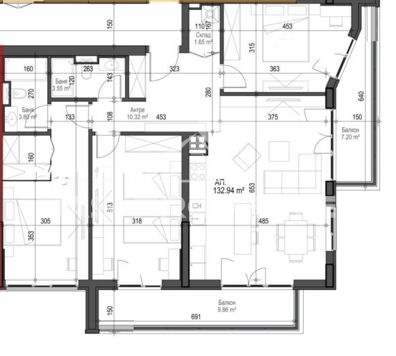 4-стаен в София-Красно Село площ 160