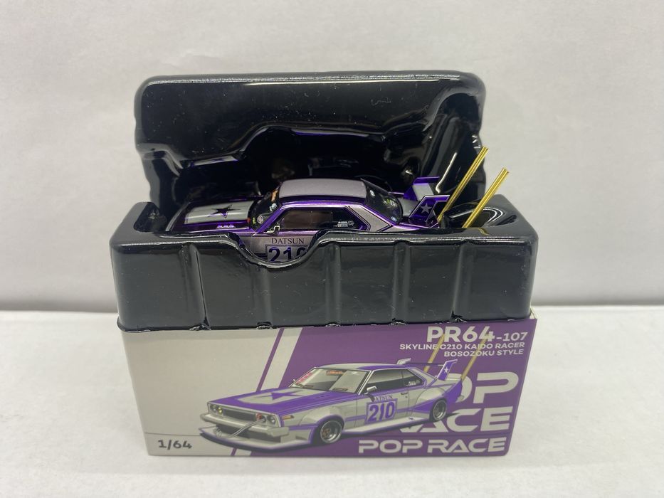 POP RACE Skyline C210 Kaido Racer Bosozoku  macheta auto scara 1:64