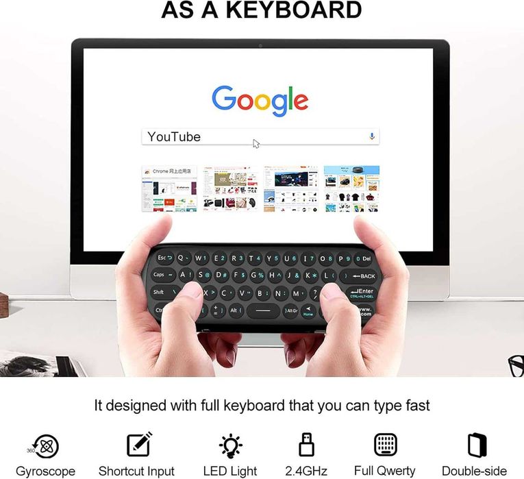 WeChip W1 Air Mouse –безжично дистанционно с въздушна мишка,клавиатурa