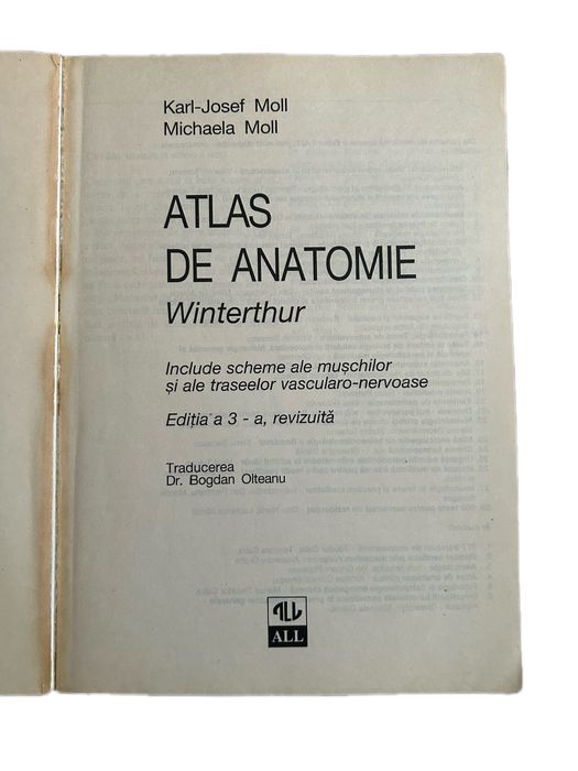 Carte Atlas de anatomie Winterthur - Karl-Josef Moll & Michaela Moll Editura ALL Ed. 3