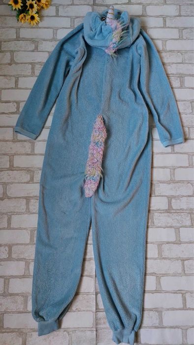 Кигуруми пижама махровая единорог Love to lounge