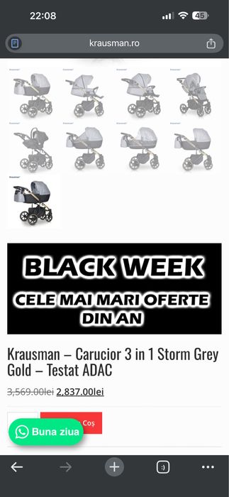 Vand carut! Nu este nou !