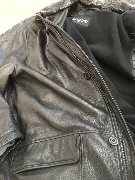 Geaca piele , lunga, Bugatti marime XXL,tip parker