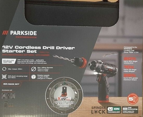 Infiletanta parkside cu 2 acumulatori incarcator