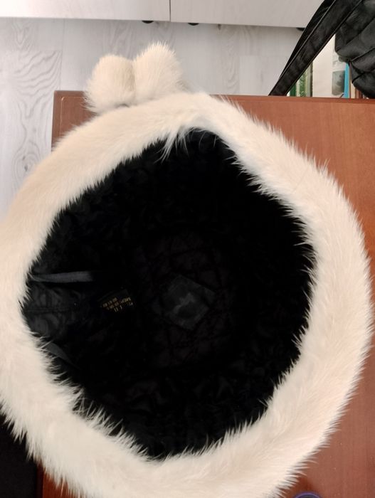 Шапка, норковая, белая