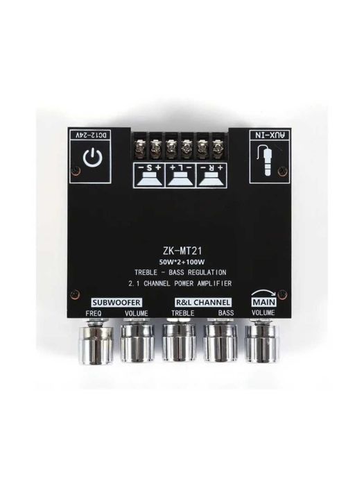 Усилитель звука, колонок, мощности 2.1, 100Вт, Bluetooth, ZK-MT21
