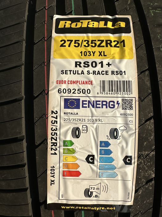 Летен спорт пакет ROTALLA SETULA S-RACE RS01+ 275/35R21 315/30R21 2753521 3153021 БОРД