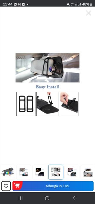 Oglinda retrovizoare smart Chortau 7 inchi Ecran tactil Full HD 1080P,