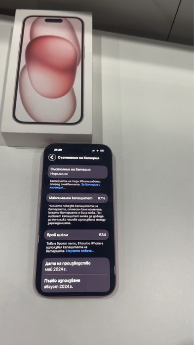 Iphone 15 pink -128 gb