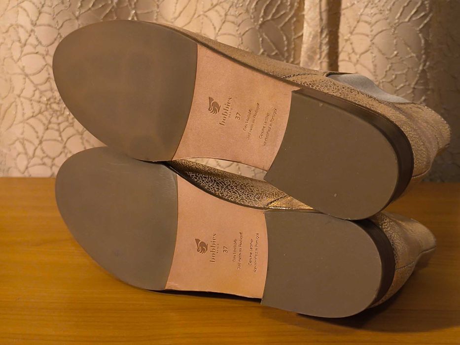 Ghete dama Bobbies aurii marime 37